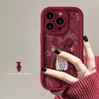Mới Ốp Điện Thoại Mềm Có Giá Đỡ Hình Gấu Cho iphone 11 1213 pro max x xr xs max se apple 7 plus 8 plus iphone 14 15 pro