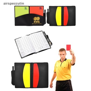 Airspeccutin Bộ Thẻ Cảnh Báo Trọng Tài Bóng Đá Màu Đỏ Và Vàng Kèm Ví Đựng Phụ Kiện Thẩm Phán