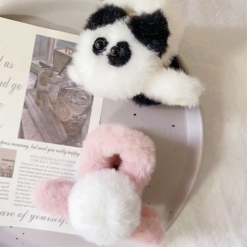 Dễ Thương Kẹp Tóc Hình Thỏ / Gấu Trúc / Cá Mập Nhồi Bông Đáng