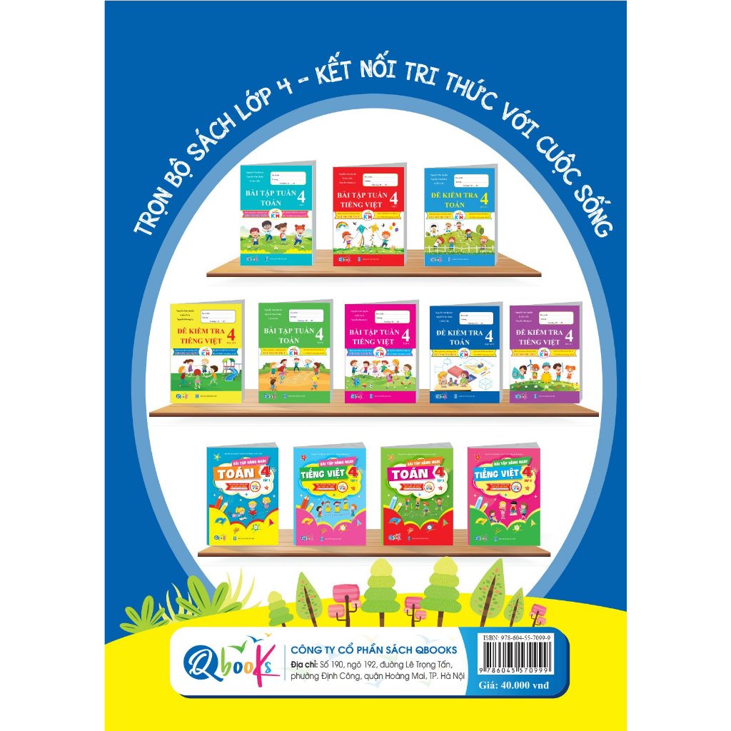 Sách Đề Kiểm Tra Toán Lớp 4 - Học Kì 2 - Kết Nối Tri Thức Với Cuộc Sống  - Bản Quyền