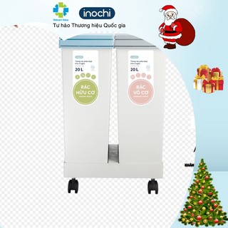 Thùng rác phân loại 2 ngăn cao cấp hiện đại dùng phân loại rác trong nhà hàng, công ty...