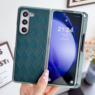 Bao Da Điện Thoại Nắp Gập Khung Mạ Điện Kèm Bút stylus Cho samsung galaxy z fold 5,4 Ốp