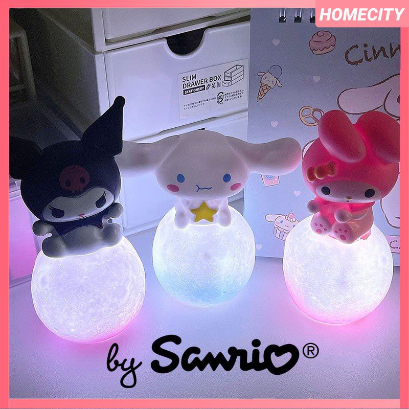 [Sẵn Sàng] Sanrio Hello Kitty Kuromi Cinnamoroll Đèn Ngủ Phát Sáng Đồ Chơi Trẻ Em Đèn Ngủ Đèn LED Mặt Trăng Anime Kawaii Dễ Thương Cho Trẻ Em Quà Tặng Quà Tặng