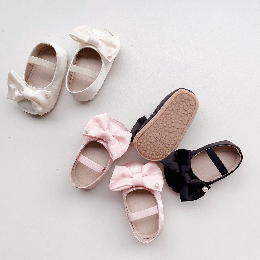 Giày Công Chúa Đế Mềm Chống Trượt Phong Cách Phương Tây Cho Bé Gái