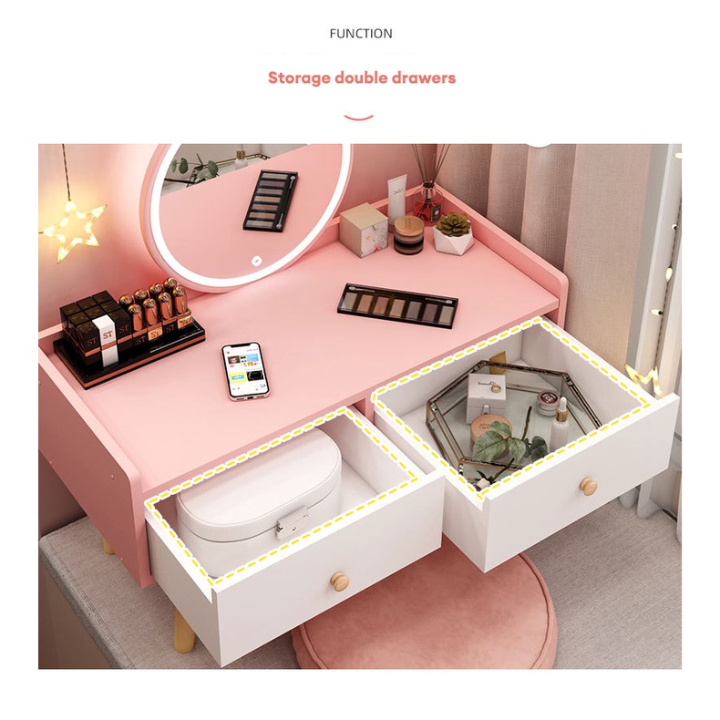 [Mã CLS2404A giảm 30k đơn 150k] Chenmi Bàn Trang Điểm Nhỏ Hiện Đại Tối Giản Hiện Đại Có Cửa Sổ bay Để Bàn Trang Điểm | BigBuy360 - bigbuy360.vn