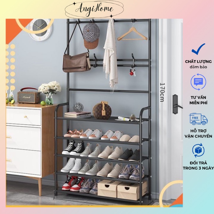 Kệ Để Giày Dép Túi Xách, Mũ Đa Năng - Kệ 4 Tầng Đa Năng Chữ L 4 Tầng 60cm Mẫu Mới Cực Kỳ Chắc Chắn A