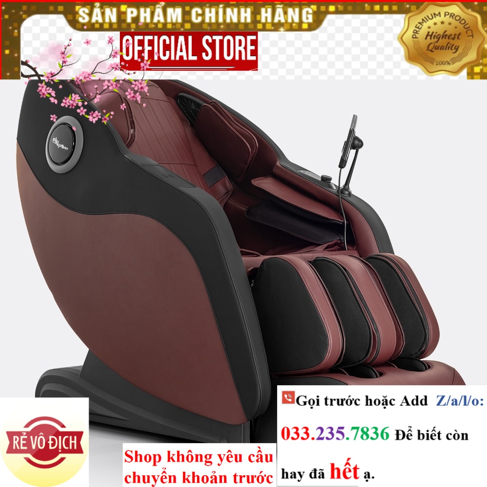 Ghế Massage Toàn Thân Elip D5 NEW - Công nghệ 2D Plus, Màu Nâu Đen