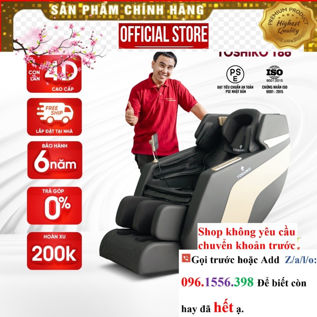 Ghế massage trị liệu toàn thân Toshiko T86 đa chức năng |P&G