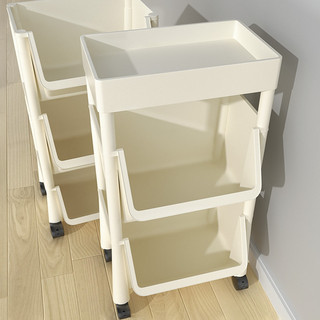 Movable Bookshelf and Storage Shelf Children's Toy Storage Rack Household Floor Simple Bookcase under Desk Snack Rack Bedroom 5NQG