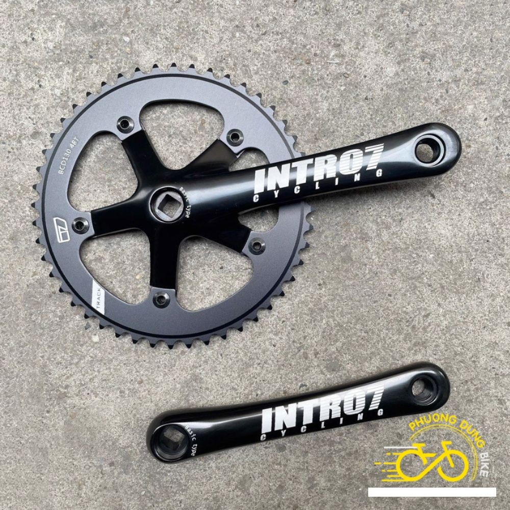 Đùi đĩa (Giò dĩa) xe đạp 1 tầng Fixed Gear INTRO7 I7 48T (MÀU ĐEN)