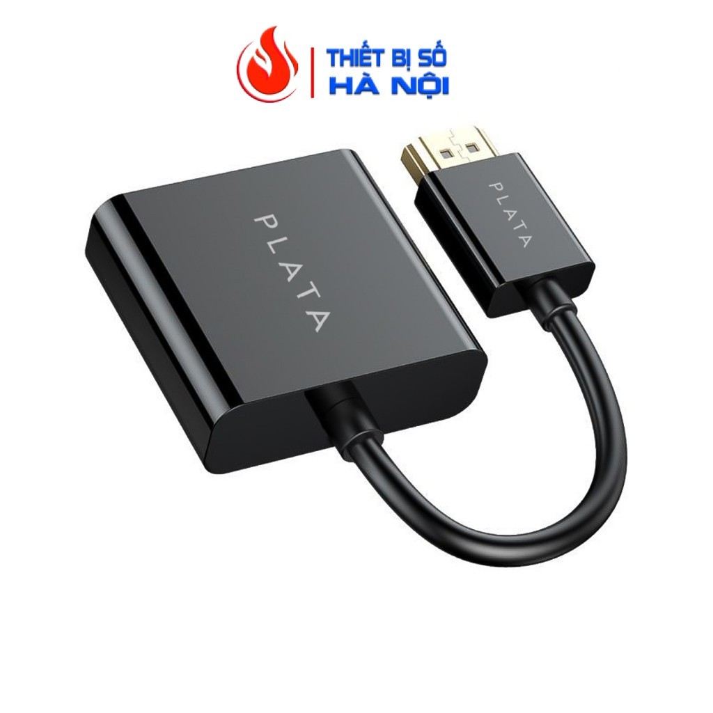 Cáp chuyển đổi HDMI ra VGA PLATA - Bộ đầu chuyển cổng HDMI ra VGA giắc HDMI to VGA, dây máy chiếu - 