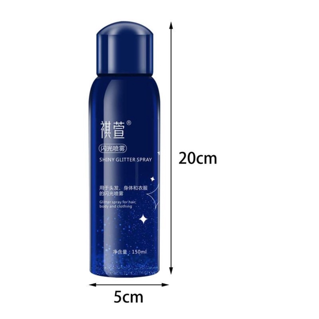 Xịt Body Nhũ, Xịt Tóc Kim Tuyến Lấp Lánh Cho Tiệc Tùng Mybaby