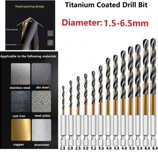 1 mũi khoan xoắn ốc 1.5-6.5mm 1 / 4 hex shank