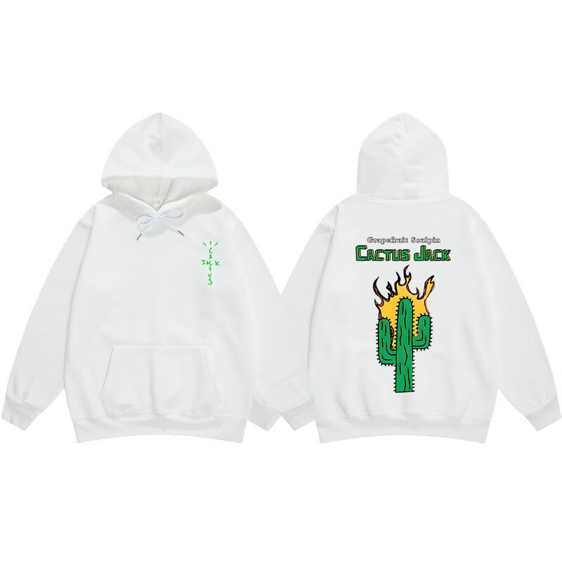 HOT 2023 cactus jack hoodie doublesided logo print hop