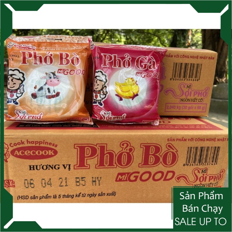 - 1 thùng phở gà Good 30 gói hãng Acecook