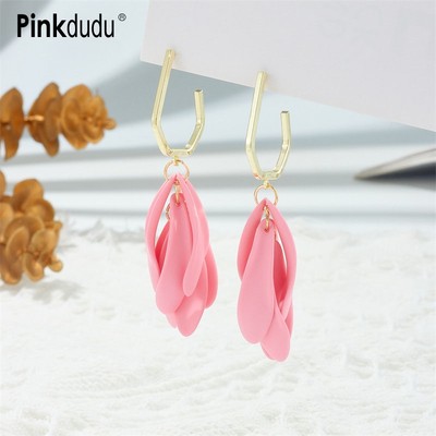 Khuyên tai Pinkdudu PD1545 hình cánh hoa tua rua sang trọng lãng mạn cho nữ