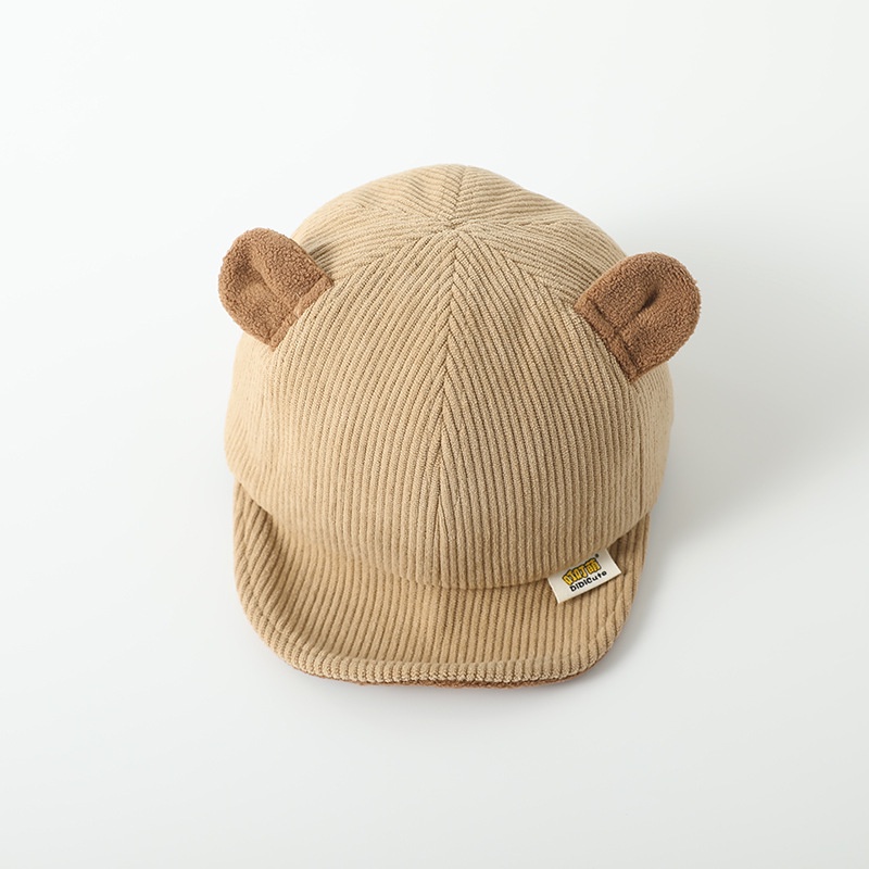 Mũ Lưỡi Trai Tai Gấu Mềm Mại Dễ Thương Cho Bé