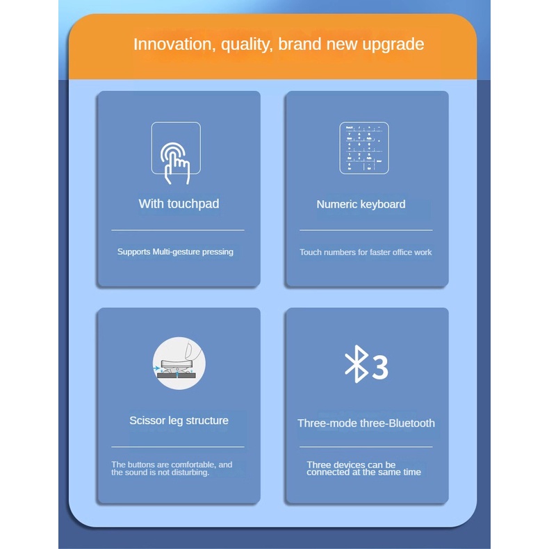 Bộ Bàn Phím Không Dây bluetooth Gấp Gọn Được Chuyên Dụng Cho Máy Tính Bảng / laptop
