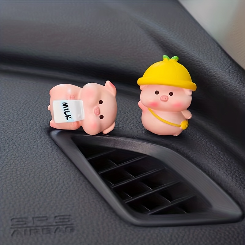 Set 4 Đồ trang trí Chú Heo mini Dễ Thương Dùng Để Trang Trí Màn Hình Máy Tính / Ô Tô