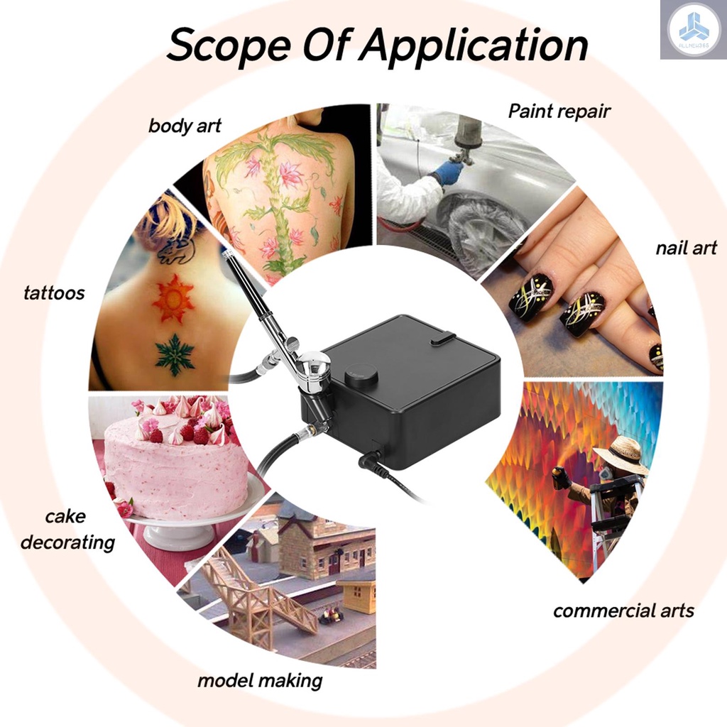 Bộ Máy Nén Khí Đa Năng 0.3mm max 30psi Chuyên Dụng Tự Vẽ Mẫu Nghệ Thuật tolo-9.3