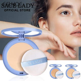 Sace lady Phấn Nén Trang Điểm Màu nude Tự Nhiên Không Thấm Nước Trọng Lượng Nhẹ Kiểm Soát Dầu 8g