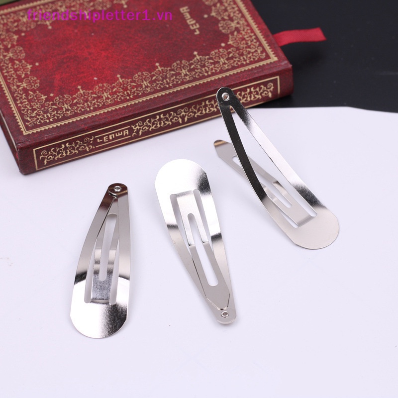 Set 50 Kẹp Tóc Kim Loại Màu Vàng / Bạc / Đen Thời Trang Cho Nữ