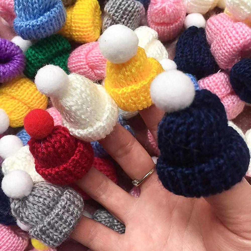 Set 10 Mũ Len mini Nhiều Màu Sắc Dùng Làm Quà Giáng Sinh