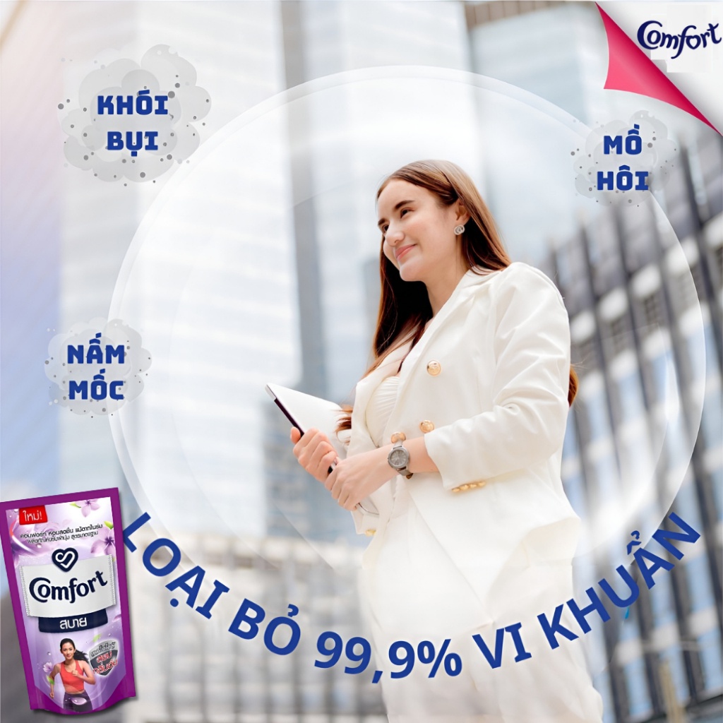 Nước Xả Vải Comfort Thái Lan Quần Áo Thơm Mát Lưu Hương Dài Lâu 500ml