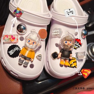 Sticker dép crocsJibbitz, charm gắn sục/Phụ Kiện Trang Trí Giày Lỗ Cài Khóa Hình Hoa / Giày crocs diy Sáng Tạo Có Thể Tháo Rời Cho Nam Nữ zhibixing / Phụ Kiện Giày crocs