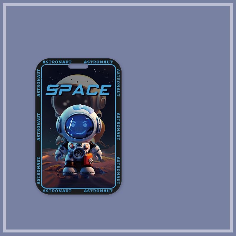 Dây Đeo Thẻ id Họa Tiết Phi Hành Gia Hoạt Hình Dễ Thương Ốp