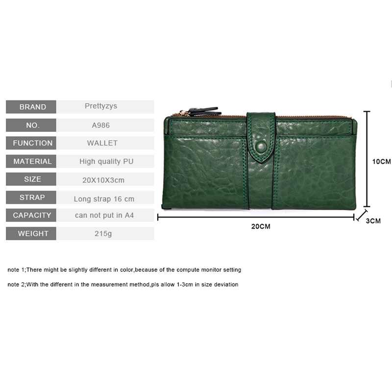 Mới Ví Dài Đựng Thẻ Có Dây Đeo Cổ Tay Khóa Kéo Phong Cách vintage Dành Cho Nữ