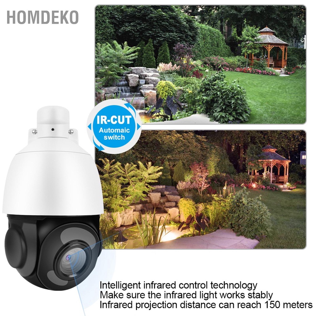 Homdeko 4in1 2 Megapixel 30X Zoom AHD/TVI /CVI/CVBS Camera tốc độ PTZ ngoài trời 100-240V
