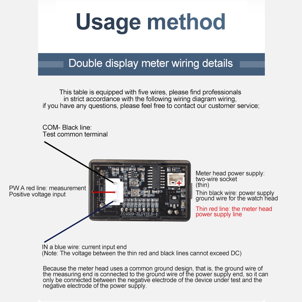 Gaqee Vôn Kế Kỹ Thuật Số 0.28 inch dc 100v 10a Có Màn Hình led Hiển Thị