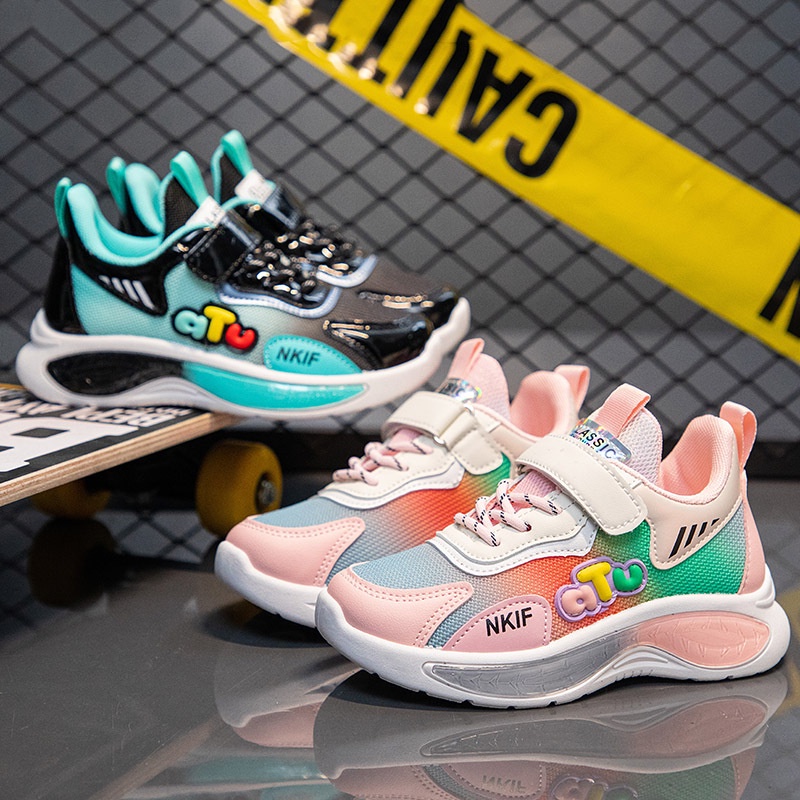 Giày Thể Thao Phối Lưới Thoáng Khí Phong Cách Mới Mùa Thu 2023 Cho Học Sinh