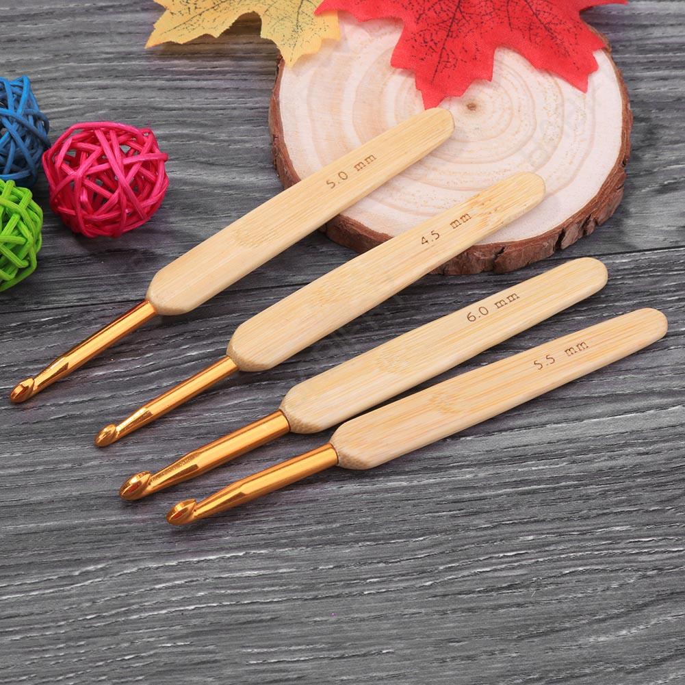 Set 8 Kim Đan Len Tay Cầm Bằng Tre Chất Lượng Cao