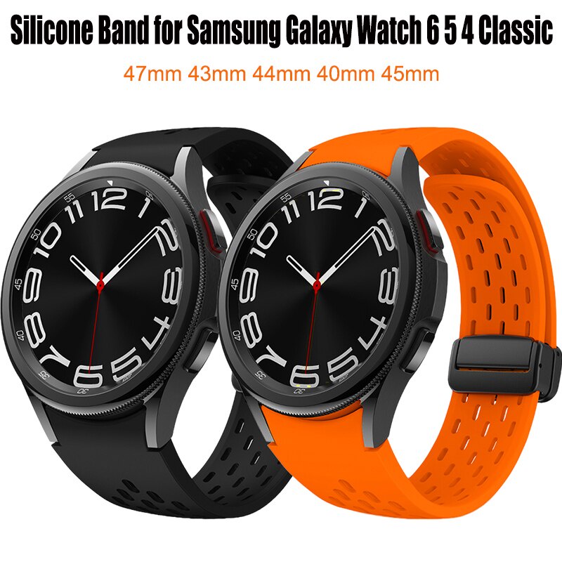 Silicone Dây Đeo Silicon Cho Đồng Hồ Thông Minh samsung galaxy watch 6 / 5 / 4 44mm 40mm 5 pro 45mm 6 classic 47mm 43mm 4 classic 42mm 46mm