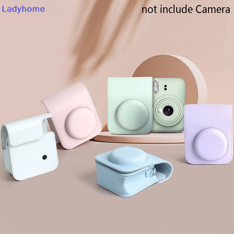 Bao Da pu Bảo Vệ Máy Ảnh instax mini 12 Kèm Dây Đeo Vai Tiện Dụng