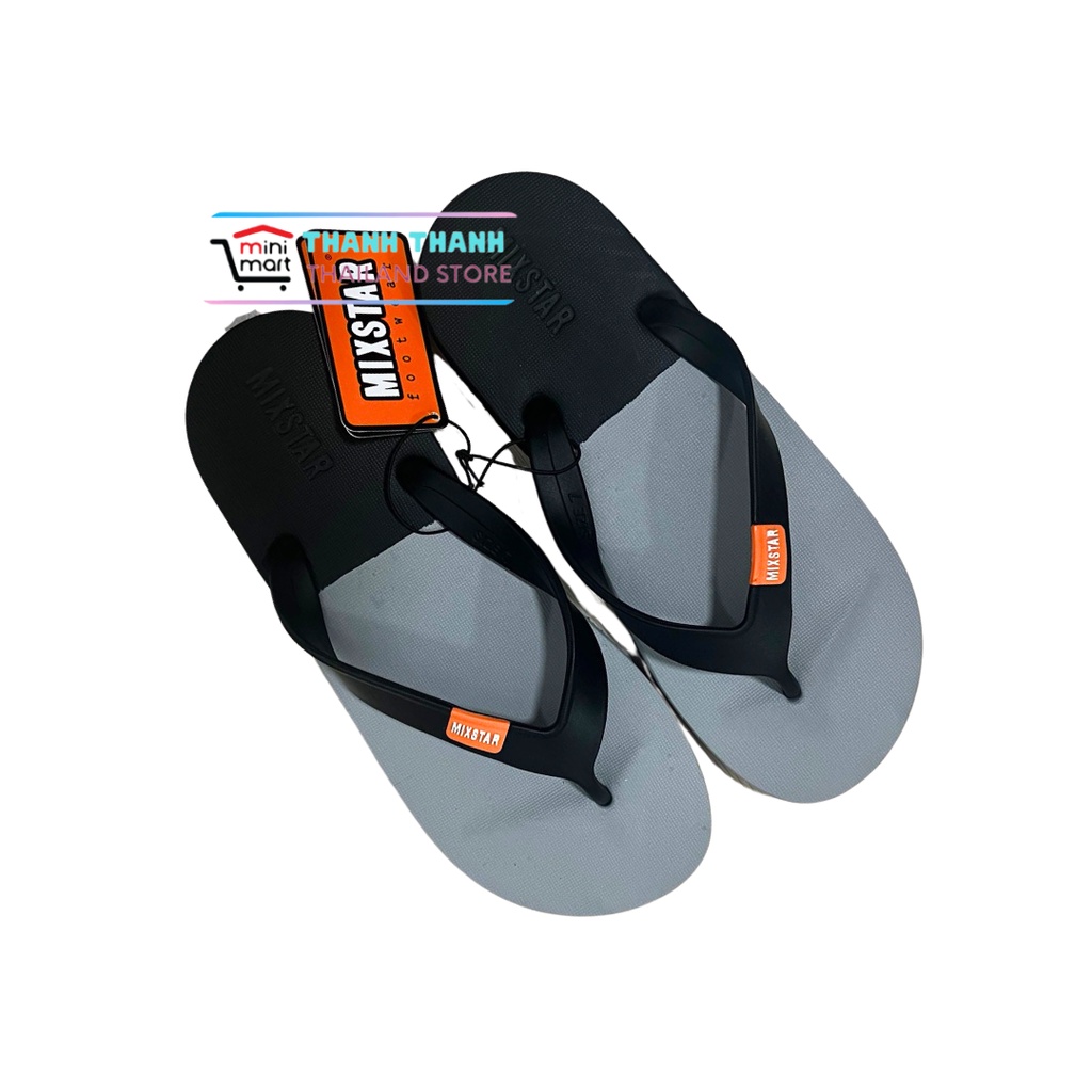 Dép tông nam đi mưa Thái Lan MIXSTAR RU1 , đế 2 màu, xỏ ngón nam siêu nhẹ, siêu bền