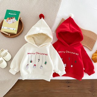 Áo Hoodie Năm mới Len Tay Dài Phong Cách Hàn Quốc Thời Trang Mùa Thu Dành Cho Trẻ Sơ Sinh 1-3 Tuổi