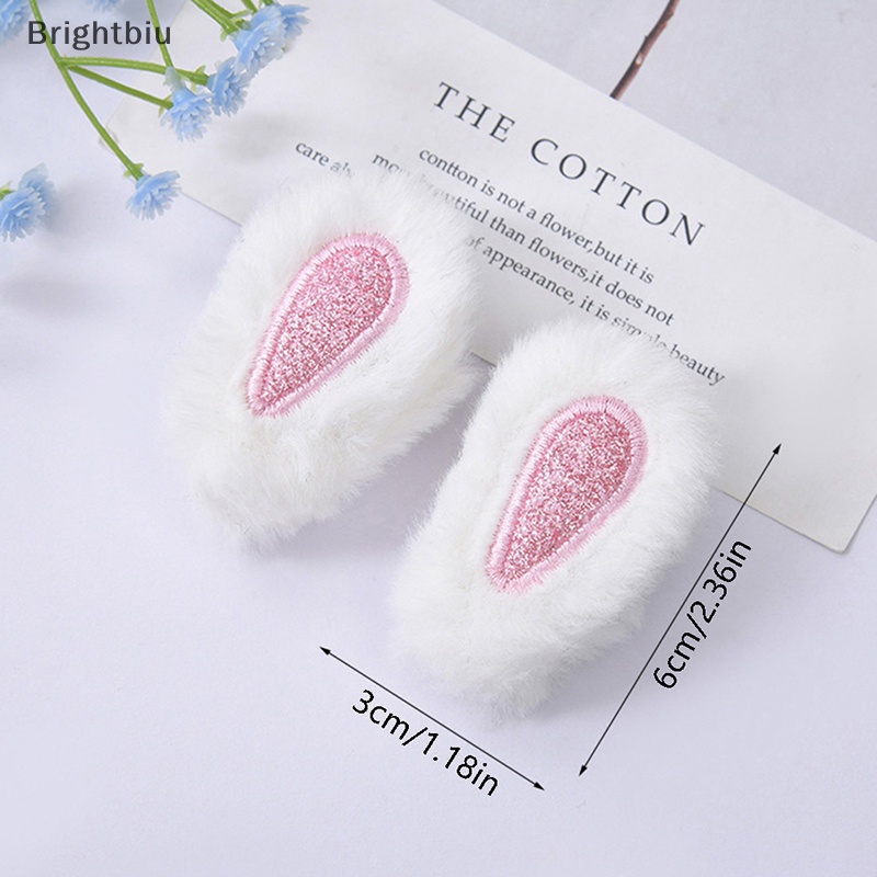 Set 2 Băng Đô Tai Thỏ Bông cotton Lấp Lánh Trang Trí Cho Búp Bê / Quần Áo diy