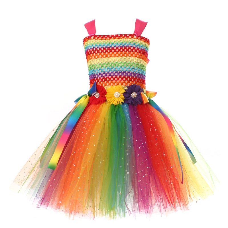 Đầm Công Chúa Cánh Bướm Màu pastel Hóa Trang halloween 2023 Cho Bé Gái