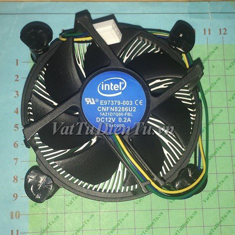E97379-003 Quạt tản nhiệt CPU 12V 0.2A 90x48mm Intel 4 dây