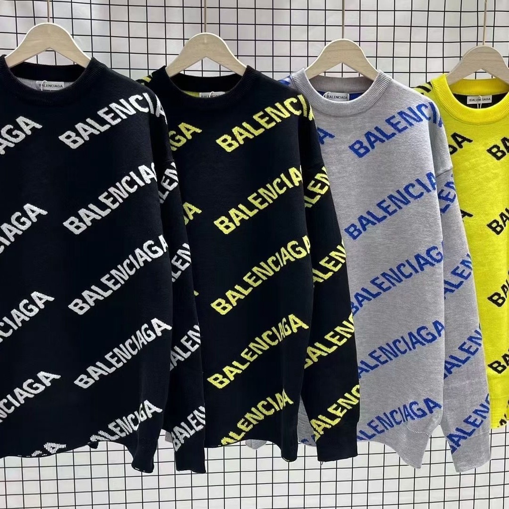 Áo Len Dáng Rộng In Chữ paris Thời Trang Thu Đông Kiểu Mới 23