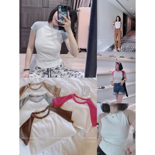 Áo phối tay thun gân grap.lang