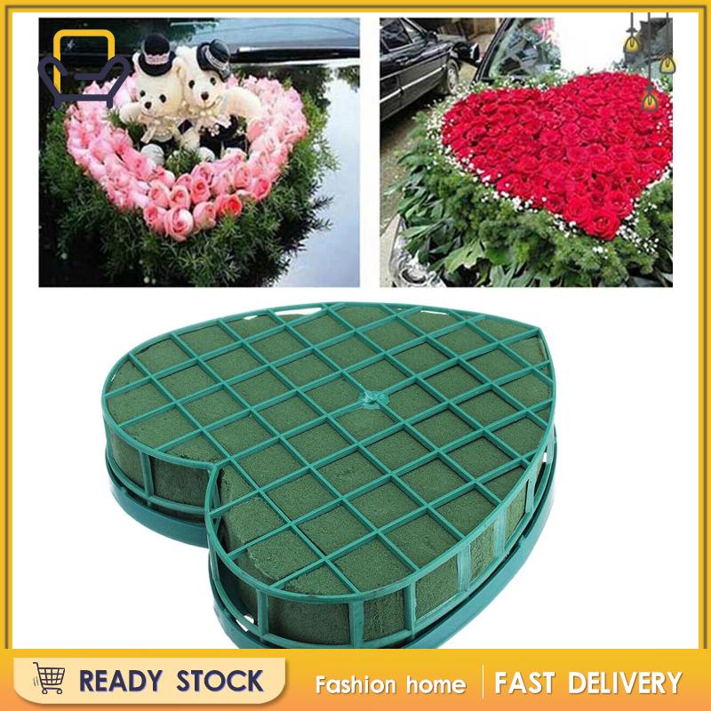 Khối Xốp Hình Trái Tim Màu Xanh Lá Cây Đế Xốp Cho Đám Cưới / Xe Hơi