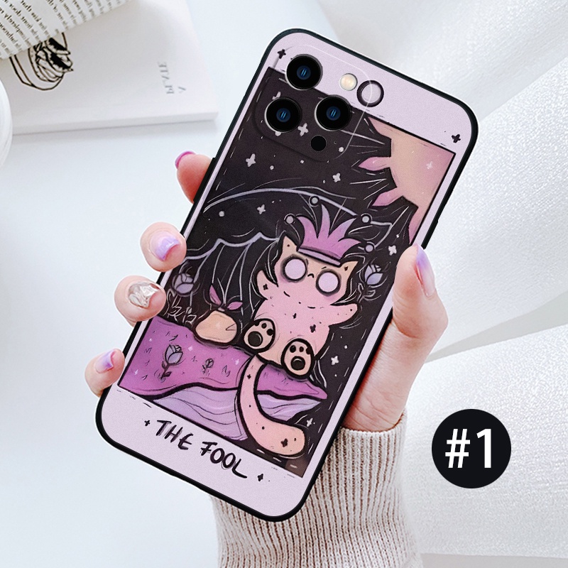 Ốp Điện Thoại Mềm Hình Lá Bài tarot Cho iphone14 promax / iphone14 / iphone13 / iphone13pro max / mi ni iphone12 mini iphone12 promax iphone12