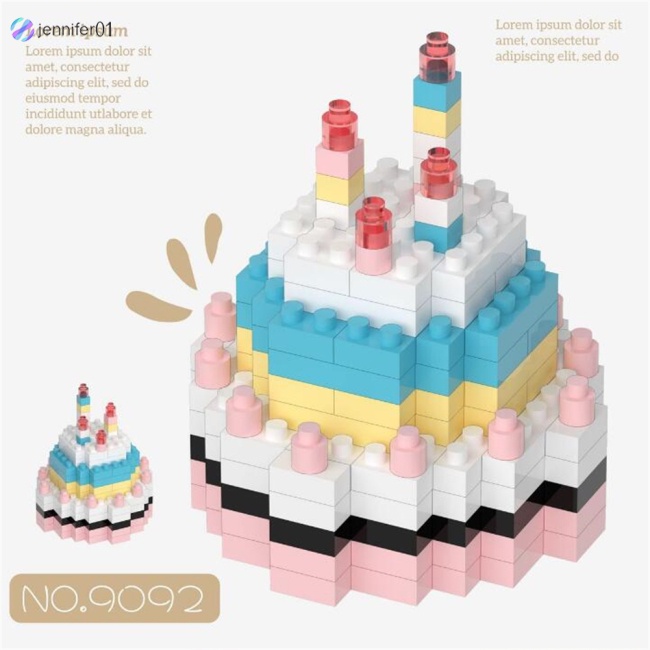 Khối Đồ Chơi Lắp Ráp Hình Bánh Kem Sinh Nhật Cho Bé