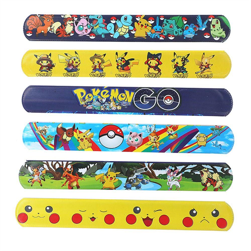 Mluck snap Vòng Đeo Tay Đồ Chơi Hoạt Hình pikachu Vòng Nhẫn Đeo Tay eevee mewtwo Cho Bé Trai Bé Gái