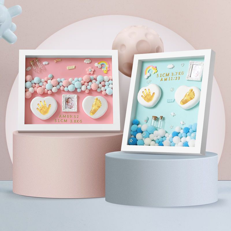 Đệm In Dấu Chân Em Bé Sơ Sinh Một Trăm Ngày In Dấu Tay Bàn Chân Làm Bằng Tay diy Ngày Tháng Tư Xinh Xắn Chất Lượng Cao