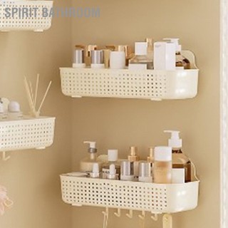 SPIRIT Bathroom Kệ tắm treo tường Caddy PP Punch Free Mang mạnh mẽ Giá phòng đa chức năng Màu kem